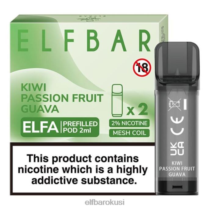 ELFBAR elfa napunjena kapsula - 2 ml - 20 mg (2 pakiranja) PDF2J117 - ELF BAR 5000 cijena kivi marakuja guava