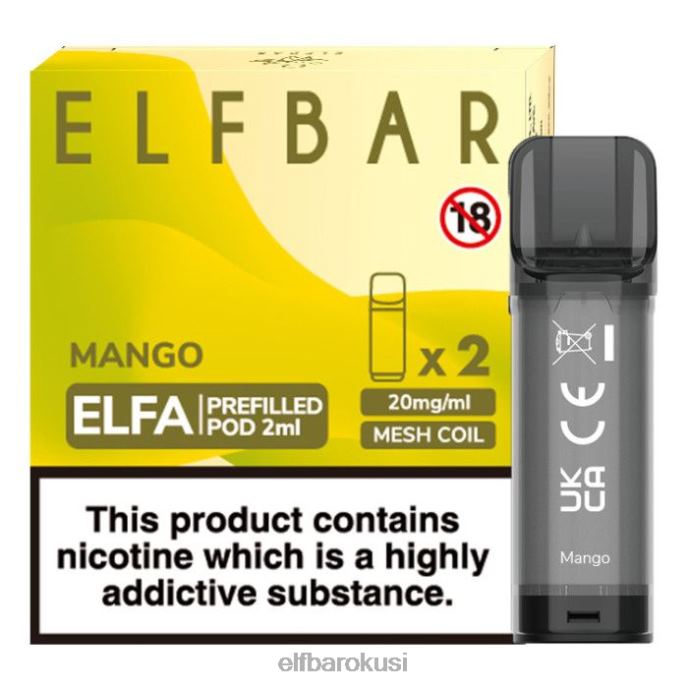 ELFBAR elfa napunjena kapsula - 2 ml - 20 mg (2 pakiranja) PDF2J118 - ELF BAR 600 cijena mango