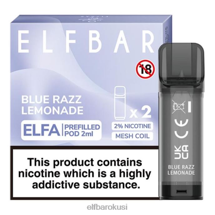 ELFBAR elfa napunjena kapsula - 2 ml - 20 mg (2 pakiranja) PDF2J119 - ELF BAR 1500 cijena plava razz limunada