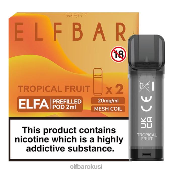 ELFBAR elfa napunjena kapsula - 2 ml - 20 mg (2 pakiranja) PDF2J120 - ELF BAR bc5000 cijena tropsko voće