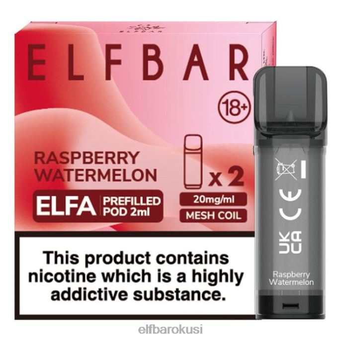 ELFBAR elfa napunjena kapsula - 2 ml - 20 mg (2 pakiranja) PDF2J122 - ELFBAR uredaj malina lubenica