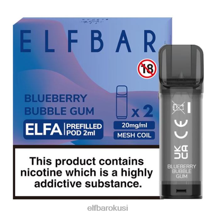 ELFBAR elfa napunjena kapsula - 2 ml - 20 mg (2 pakiranja) PDF2J126 - ELF BAR 1500 Hrvatska žvakaća guma od borovnice