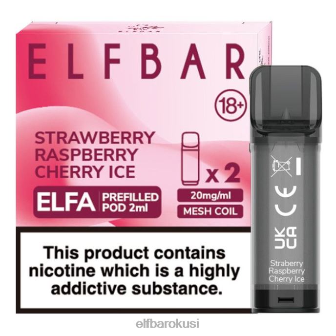 ELFBAR elfa napunjena kapsula - 2 ml - 20 mg (2 pakiranja) PDF2J129 - ELF BAR 600 cijena jagoda malina višnja led