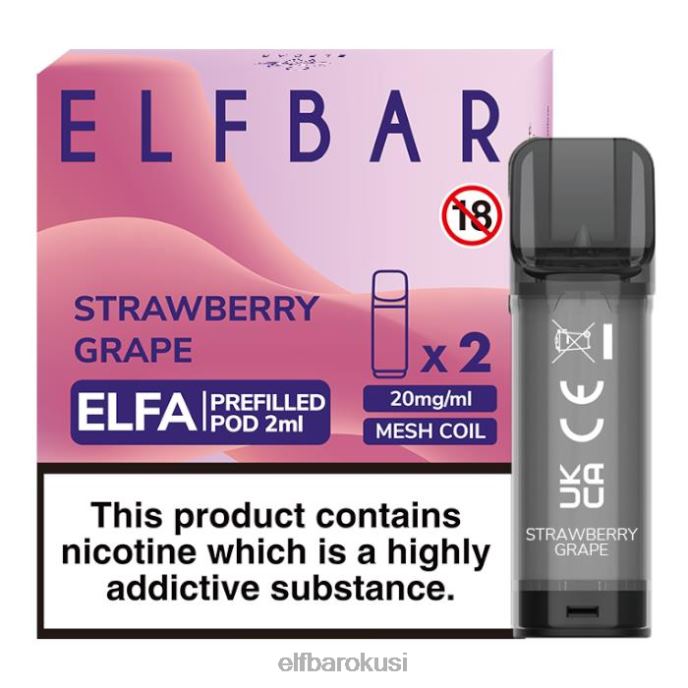 ELFBAR elfa napunjena kapsula - 2 ml - 20 mg (2 pakiranja) PDF2J130 - ELF BAR 1500 cijena jagoda grožđe