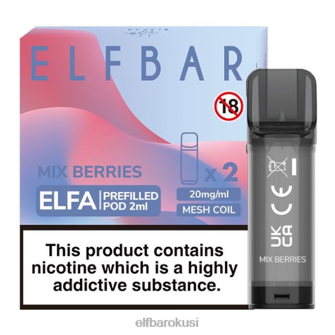 ELFBAR elfa napunjena kapsula - 2 ml - 20 mg (2 pakiranja) PDF2J132 - ELF BAR vape cijena pomiješati bobičasto voće