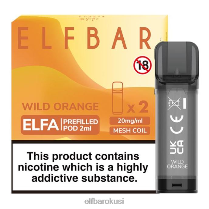 ELFBAR elfa napunjena kapsula - 2 ml - 20 mg (2 pakiranja) PDF2J133 - ELFBAR uredaj divlja naranča