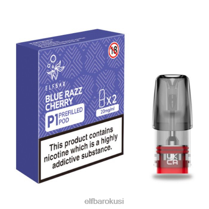 ELFBAR mate 500 p1 napunjene mahune - 20 mg (2 pakiranja) plava razz trešnja PDF2J165 - ELF BAR vape cijena