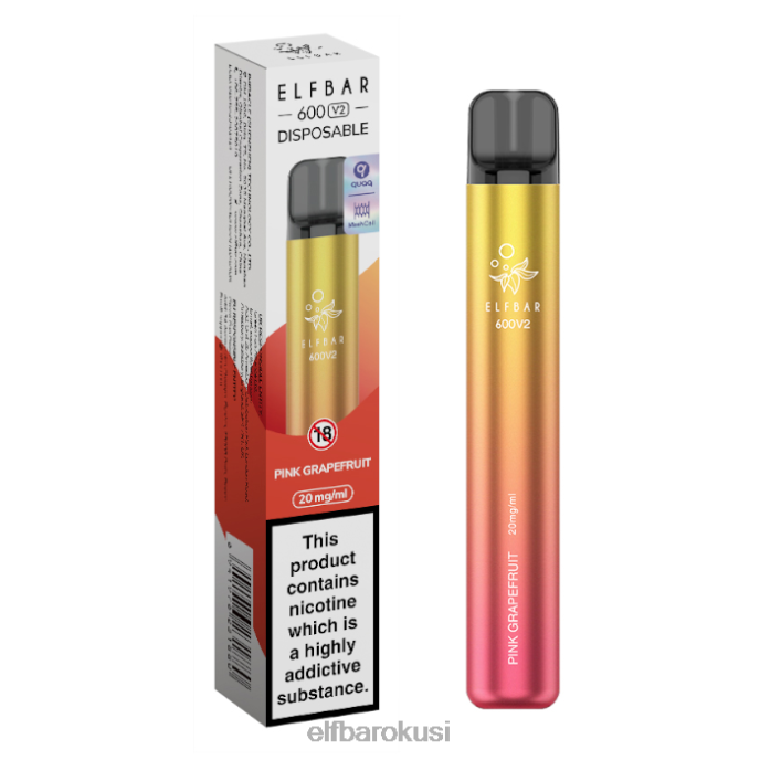 ELFBAR 600v2 jednokratni vape - 20 mg PDF2J19 - ELF BAR 600 cijena ružičasti grejp