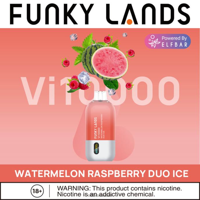 ELFBAR funky lands jednokratni vape vi10000 dimova PDF2J462 - ELF BAR vape cijena lubenica malina duo led