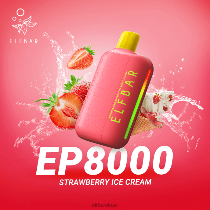 ELFBAR jednokratni vape novi ep8000 puffs PDF2J377 - ELF BAR Hrvatska sladoled od jagode